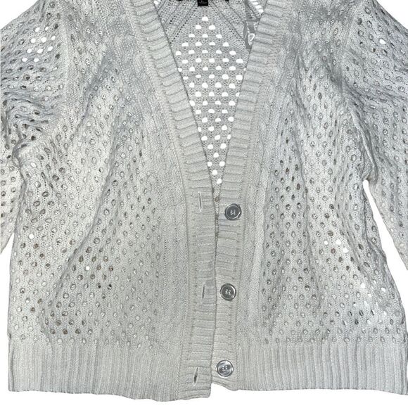 Almost Famous Cream Open-Knit Cardigan - Picture 2 of 4